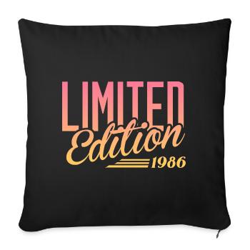 1986 Édition limitée - Housse de coussin décorative 45 x 45 cm - noir - Devant