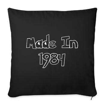 Made 1984 Retro Contour - Sofa pillowcase 17,3'' x 17,3'' (45 x 45 cm) - black - Front