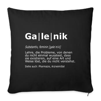 Galenics Pharmacy Pharmacy Pharmacy Definition - Sofa pillowcase 17,3'' x 17,3'' (45 x 45 cm) - black - Front