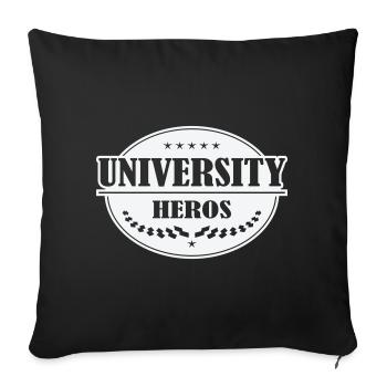 Unihelden Badge - Sofa pillowcase 17,3'' x 17,3'' (45 x 45 cm) - black - Front