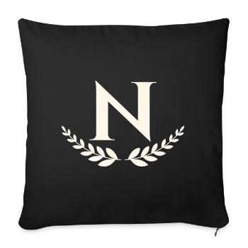 N - Sofakissenbezug 45 x 45 cm - Schwarz - Vorne