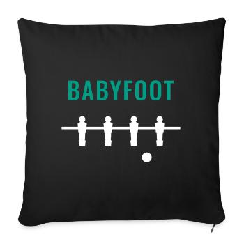 Babyfoot Vert - Housse de coussin décorative 45 x 45 cm - noir - Devant