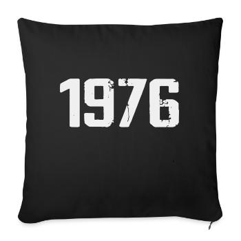 Légendaire depuis 1976 Vintage 1976 Retro 1976 - Housse de coussin décorative 45 x 45 cm - noir - Devant