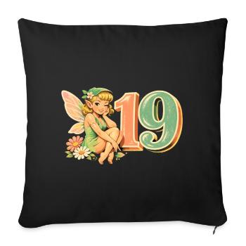 Elf Retro Promotional Print 19 – Pastel Aesthetic - Sofa pillowcase 17,3'' x 17,3'' (45 x 45 cm) - black - Front