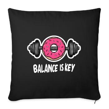 Lustiges Hantel Donut Desig Gym Männer Cheat Day - Sofakissenbezug 45 x 45 cm - Schwarz - Vorne