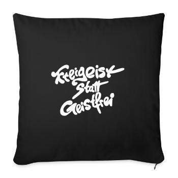 Free spirit instead of spirit free - Sofa pillowcase 17,3'' x 17,3'' (45 x 45 cm) - black - Front