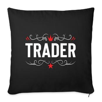 Trader Profession - Sofa pillowcase 17,3'' x 17,3'' (45 x 45 cm) - black - Front