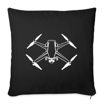 Drones pilotes de drones - Housse de coussin décorative 45 x 45 cm - noir - Devant