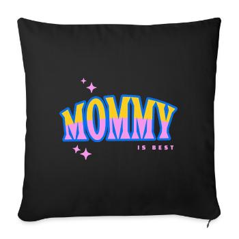 Maman est la meilleure création pop art - Housse de coussin décorative 45 x 45 cm - noir - Devant