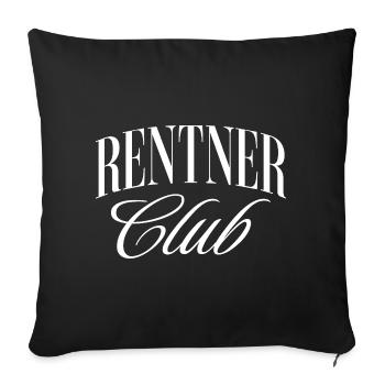 Club des retraités - Housse de coussin décorative 45 x 45 cm - noir - Devant