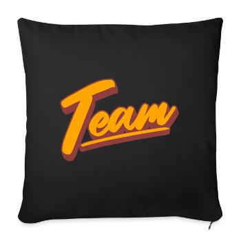 Team - Sofakissenbezug 45 x 45 cm - Schwarz - Vorne