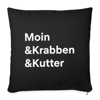 Hello Crab Cutter North Sea Coast Hamburg - Sofakissenbezug 45 x 45 cm - Schwarz - Vorne