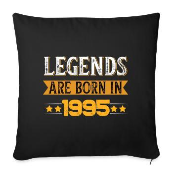 Birthday born in 1995 - Sofa pillowcase 17,3'' x 17,3'' (45 x 45 cm) - black - Front
