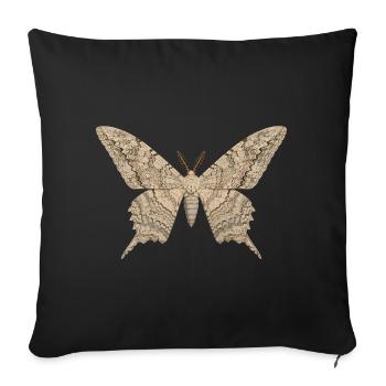White Witch Moth Thysania agrippina Cartoon Style - Sofa pillowcase 17,3'' x 17,3'' (45 x 45 cm) - black - Front