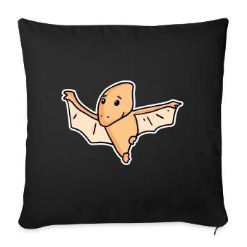 Dinosaurier Vogel Kinder - Sofakissenbezug 45 x 45 cm - Schwarz - Vorne