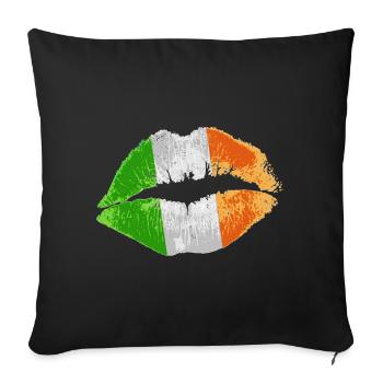 Kiss (Irlande / Irlande) - Housse de coussin décorative 45 x 45 cm - noir - Devant