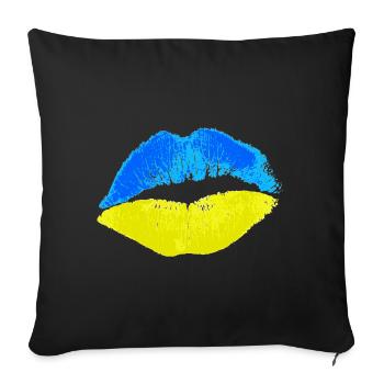 Kiss (Ukraine) - Housse de coussin décorative 45 x 45 cm - noir - Devant