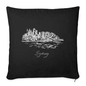 Sydney City - Australie - Housse de coussin décorative 45 x 45 cm - noir - Devant