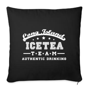 équipe de l'île longue icetea - Housse de coussin décorative 45 x 45 cm - noir - Devant