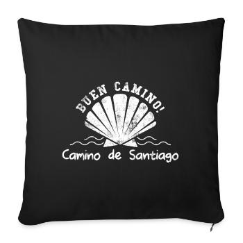 Camino De Santiago Gift - Sofa pillowcase 17,3'' x 17,3'' (45 x 45 cm) - black - Front