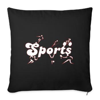 Sports - Housse de coussin décorative 45 x 45 cm - noir - Devant