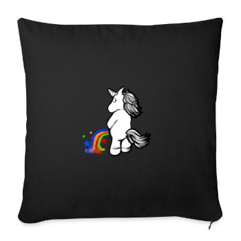 unicorn - Sofa pillowcase 17,3'' x 17,3'' (45 x 45 cm) - black - Front