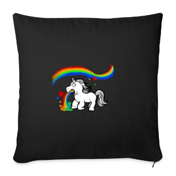 unicorn - Sofa pillowcase 17,3'' x 17,3'' (45 x 45 cm) - black - Front