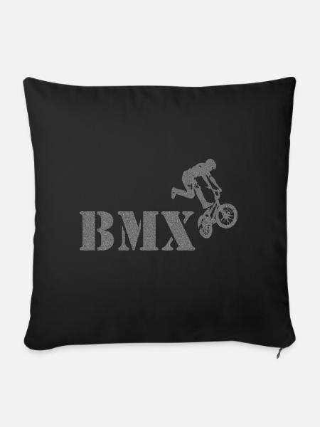 BMX Fahrrad - Sofakissenbezug 45 x 45 cm - Schwarz