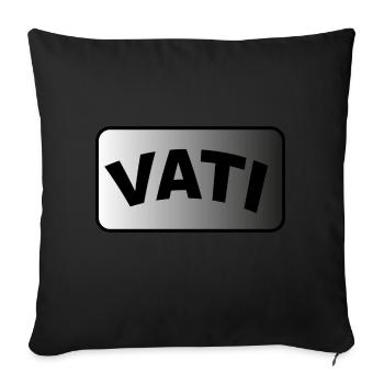 Vati - Sofakissenbezug 45 x 45 cm - Schwarz - Vorne