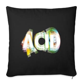 Acid - Sofa pillowcase 17,3'' x 17,3'' (45 x 45 cm) - black - Front