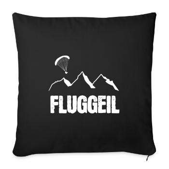 Flying - Sofa pillowcase 17,3'' x 17,3'' (45 x 45 cm) - black - Front