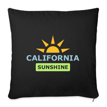 ★ design colors changeable ★ California Sunshine - Sofa pillowcase 17,3'' x 17,3'' (45 x 45 cm) - black - Front