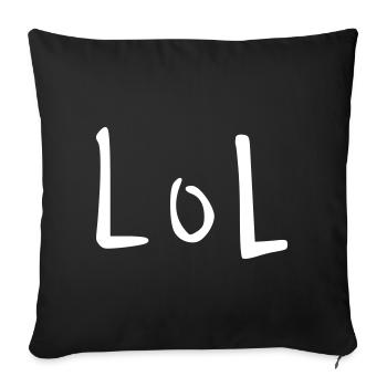 LOL - Housse de coussin décorative 45 x 45 cm - noir - Devant