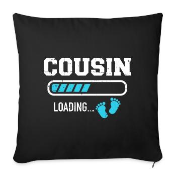 cousin - Sofa pillowcase 17,3'' x 17,3'' (45 x 45 cm) - black - Front