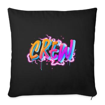 crew - Sofa pillowcase 17,3'' x 17,3'' (45 x 45 cm) - black - Front