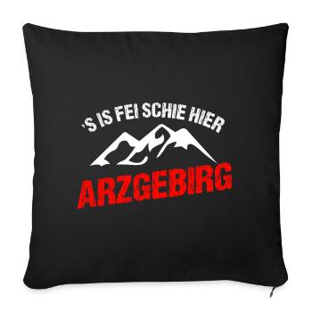is fei schie hier - Sofakissenbezug 45 x 45 cm - Schwarz - Vorne