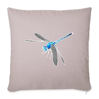 Libellule - Housse de coussin décorative 45 x 45 cm - taupe clair - Devant