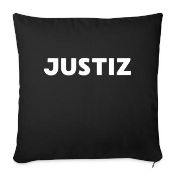 Justiz Anwalt Beruf Spruch Jura Geschenk - Sofakissenbezug 45 x 45 cm - Schwarz - Vorne