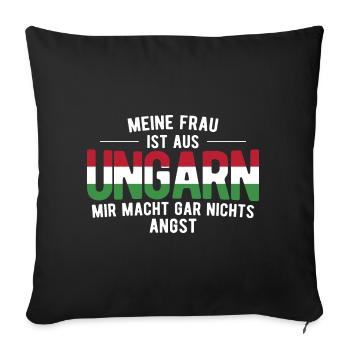 Ungarn Ungarische Flagge - Sofakissenbezug 45 x 45 cm - Schwarz - Vorne