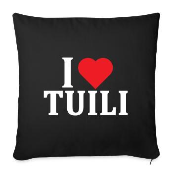 t-shirt J’adore Tuili t-shirt Sardaigne - Housse de coussin décorative 45 x 45 cm - noir - Devant