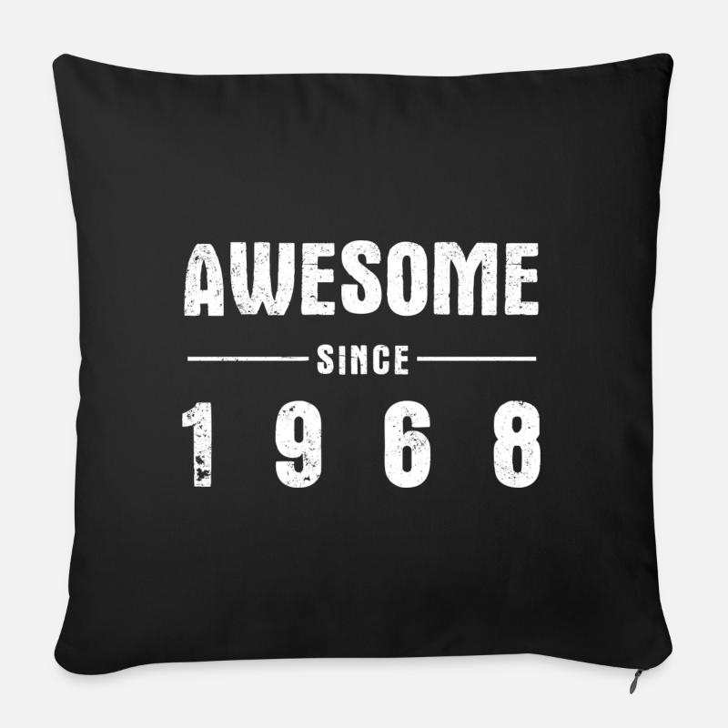 Awesome -since- 1968 - Sofakissenbezug 45 x 45 cm - Schwarz