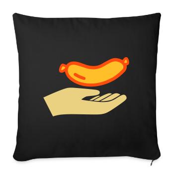 Saucisses à distribuer - Housse de coussin décorative 45 x 45 cm - noir - Devant