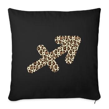 Zodiac sign Sagittarius - Sofa pillowcase 17,3'' x 17,3'' (45 x 45 cm) - black - Front