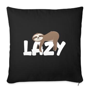 Lazy Sloth - Sofa pillowcase 17,3'' x 17,3'' (45 x 45 cm) - black - Front