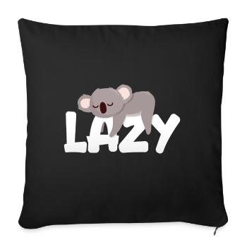 Lazy Koala - Sofa pillowcase 17,3'' x 17,3'' (45 x 45 cm) - black - Front