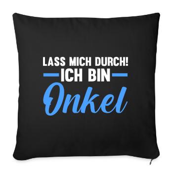 Patenonkel Pate Onkel - Sofakissenbezug 45 x 45 cm - Schwarz - Vorne