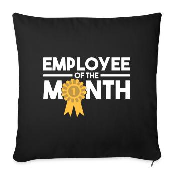 Employee of the Month Award Work Job - Sofa pillowcase 17,3'' x 17,3'' (45 x 45 cm) - black - Front