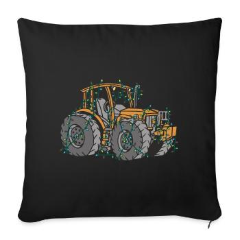 Tractor String Lights Farmer Christmas Gift - Sofa pillowcase 17,3'' x 17,3'' (45 x 45 cm) - black - Front
