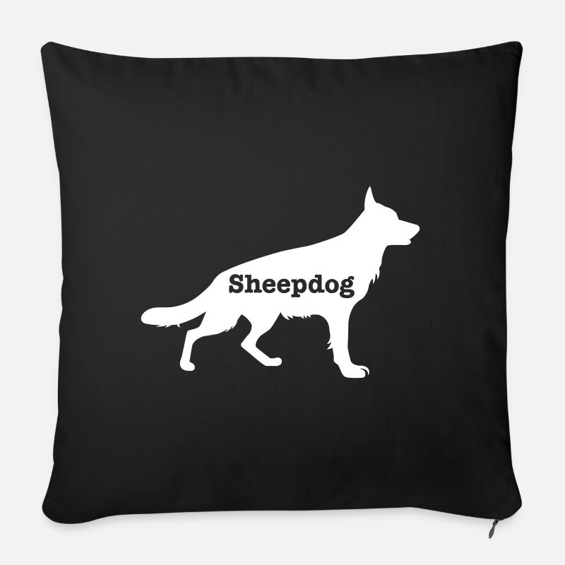 Schäferhund - Sofakissenbezug 45 x 45 cm - Schwarz