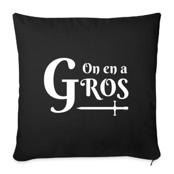 chevalier, épée, perceval, karadoc, merlin - Housse de coussin décorative 45 x 45 cm - noir - Devant